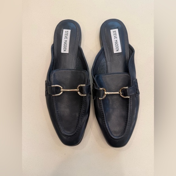 Steve Madden Kandi Black Leather Loafer - Picture 4 of 9